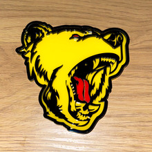 Ours Grizzly langue rouge insigne 3D emblème de badges de hayon de garde-boue
 5