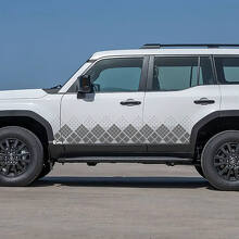 Toyota Land Cruiser Portes latérales Ornement Style Autocollants Vinyle Autocollants Graphique
 3