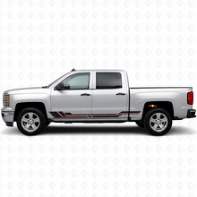 Bandes parallèles d’accentuation pour porte et panneau de bas de caisse en vinyle pour Chevrolet Silverado 1500 K2XX 2014-2019_2