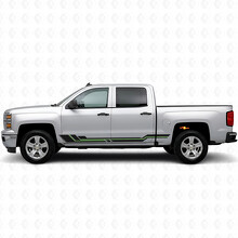 Bandes parallèles d’accentuation pour porte et panneau de bas de caisse en vinyle pour Chevrolet Silverado 1500 K2XX 2014-2019_4
