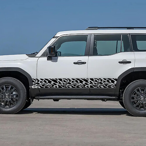 Toyota Land Cruiser Rocker Panel Portes latérales Splash Stickers Vinyle Autocollants Graphique
