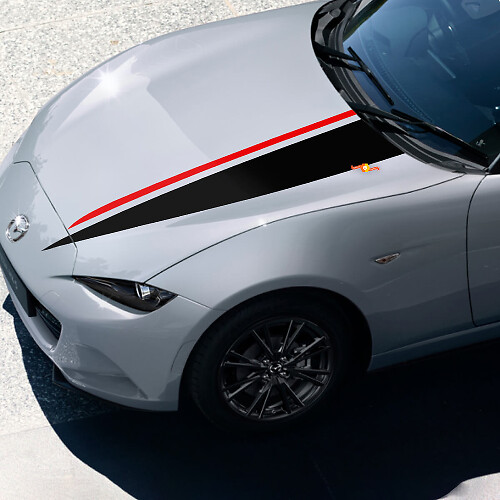 Mazda MX-5 Miata Hood Roadster Stripe Autocollant autocollant - Autocollant vinyle personnalisé 2
