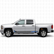 Bandes Vinyle Racing Line pour Porte & Bas de Caisse Chevrolet Silverado 1500 K2XX 2014-2019_3
