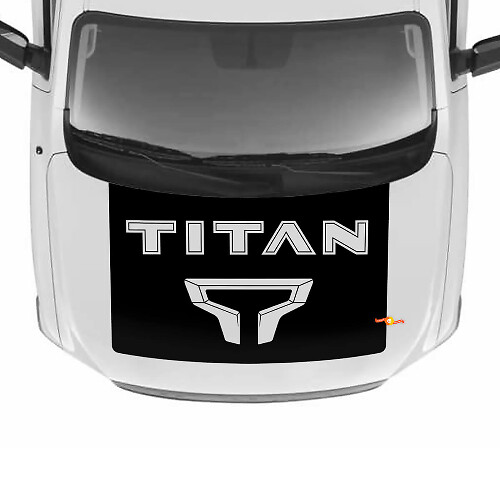 Capot Nissan Titan Autocollants en vinyle noir pour logo Stickers Décalcomanies Graphiques
