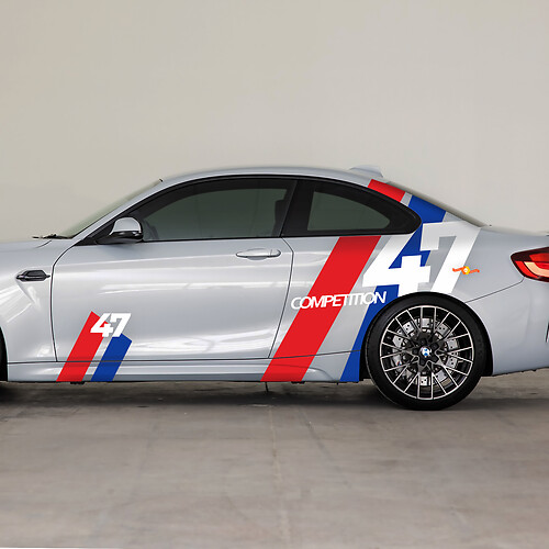 Autocollant en vinyle BMW M2 M Performance Style Side Decals
