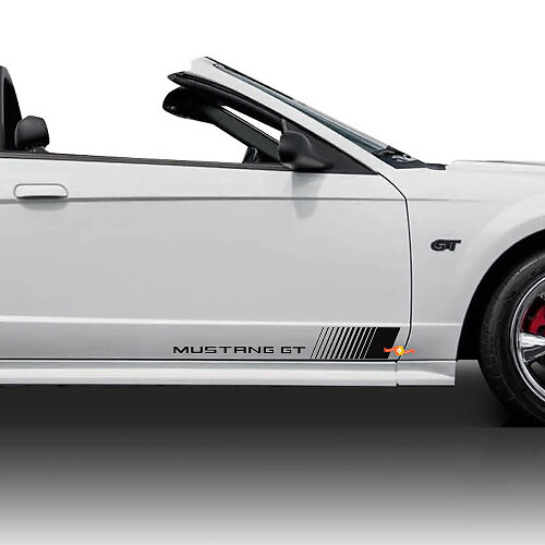 Ford Mustang GT Side Rocker Stripes Autocollants en vinyle Décalcomanies graphiques
