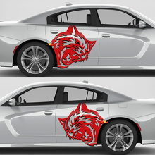 Kit d’autocollants latéraux en vinyle Wildcat pour Dodge Challenger ou Charger_2