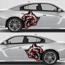 Kit d’autocollants latéraux en vinyle Wildcat pour Dodge Challenger ou Charger_3