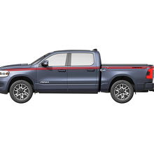 Autocollants vinyle double bande latérale personnalisée pour Dodge Ram 1500 REV_2