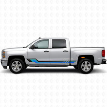 Bandes vinyles rétro parallèles pour portes et bas de caisse pour Chevrolet Silverado 1500 K2XX 2014-2019_2