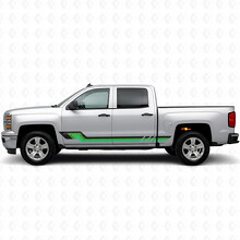 Bandes vinyles rétro parallèles pour portes et bas de caisse pour Chevrolet Silverado 1500 K2XX 2014-2019_3