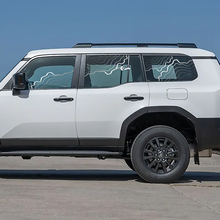 Toyota Land Cruiser Topographique Fenêtre Côté Décalcomanies Vinyle Autocollants Graphique
 3