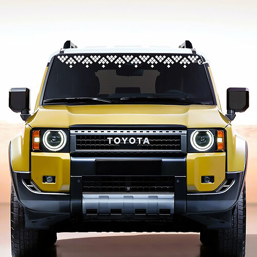 Toyota Land Cruiser Pare-brise Autocollant Honeycomb Vinyl Stickers Graphique
