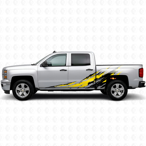 Bandes vinyles éclaboussées usées pour porte et côté de caisse Chevrolet Silverado 1500 K2XX 2014-2019