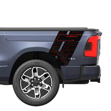Kit de décalcomanies en vinyle à rayures géométriques pour garde-boue arrière Dodge Ram 1500 REV_2