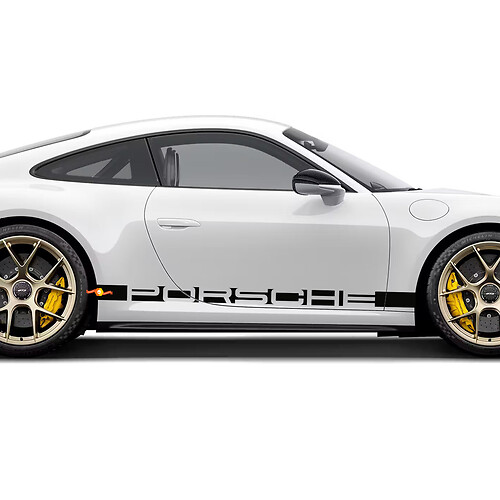 Autocollant de décalcomanie de kit de bandes latérales Porsche 911
 1