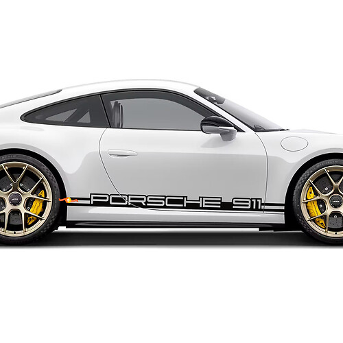 Porsche 911 Side Rocker Stripes Kit Autocollant Autocollant 2
