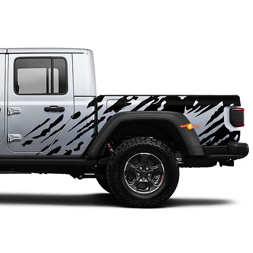 Jeep Gladiator Side Splash Dirt Vinyl autocollant autocollant Kit graphique
