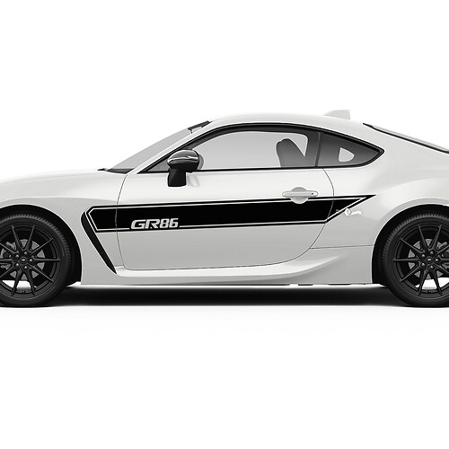 Toyota GR86 Portes Accents latéraux Rayures Graphiques Autocollants Autocollants
