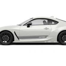 Accents latéraux des portes avec logo GR86 Bandes de course Autocollants graphiques 2 pour Toyota GR86 2