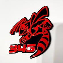 Hornet Bee 345 Badge 3D – Emblème personnalisé pour grille de garde-boue et hayon pour voitures et camions
 6
