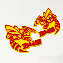 Hornet Bee 345 Badge 3D – Emblème personnalisé pour grille de garde-boue et hayon pour voitures et camions 2
 3
