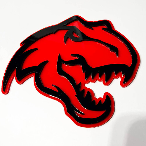 Badge 3D Dinosaur T-REX TRX - Fender Grille Tailgate Badges Emblem Emblem
