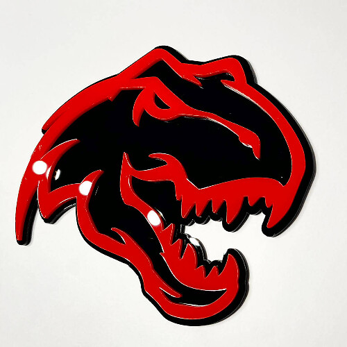 Insigne 3D dinosaure T-Rex TRX - Badges de hayon de calandre d'aile personnalisés emblème 2
