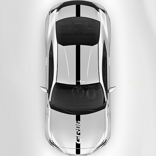 Toyota GR86 Capot Toit Coffre Racing Stripes Graphiques Autocollants Autocollants

