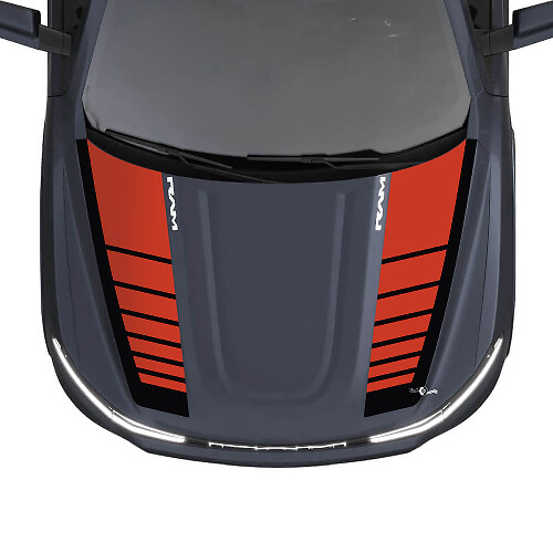 Bandes de capot pour Dodge RAM 1500 REV, autocollants graphiques en vinyle 2
