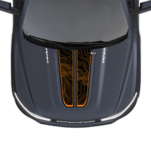 Carte topographique à double rayures pour capot, autocollants graphiques en vinyle pour Dodge RAM 1500 REV
 2