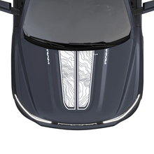 Carte topographique à double rayures pour capot, autocollants graphiques en vinyle pour Dodge RAM 1500 REV
 3