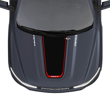 Autocollant Vinyle Bande de Capot Personnalisée Noir pour Dodge Ram 1500 REV_2