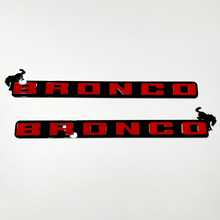 Badges de calandre avant Bronco, emblème de hayon, badge 3D noir vs rouge
 2