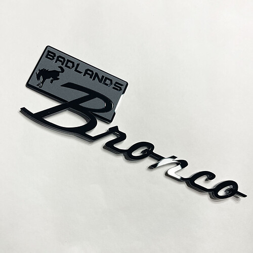 Badges badlands badlands badges tailgate Emblem 3d badge noir vs gris
