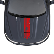 Autocollants Vinyle Bandes Courtes Capot Custom Style Techno pour Dodge Ram 1500 REV_2