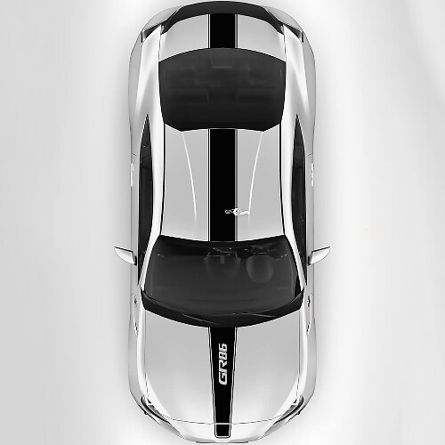 Toyota GR86 Capot Toit Coffre Racing Stripes Graphiques Autocollants 4
