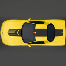 Chevy Corvette C5 Capot Autocollant Rayures Jake Crâne
 2