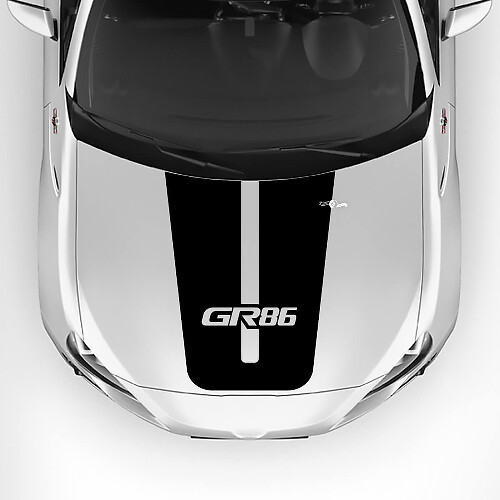Autocollant vinyle logo GR86 style course pour capot de Toyota GR86