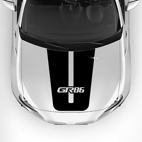 Toyota GR86 Hood Racing Stripes Graphiques Autocollants Autocollants
 1