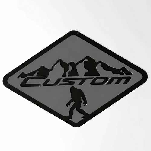 Wildtrak Custom Mountains Bigfoot 3D — Emblème (aile, hayon) pour Ford Bronco