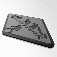 Bronco Badlands Fender Badges Emblème de hayon Badge 3D Noir vs Gris
 2