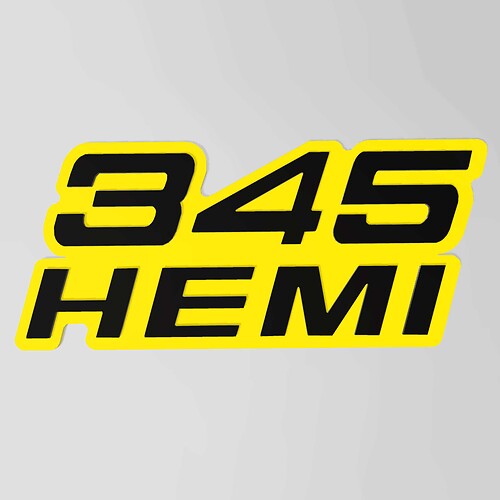 Insigne 345 Hemi 3D - Emblème de badges de hayon de calandre d'aile personnalisé
