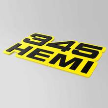Insigne 345 Hemi 3D - Emblème de badges de hayon de calandre d'aile personnalisé
 2