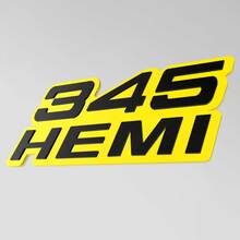 Insigne 345 Hemi 3D - Emblème de badges de hayon de calandre d'aile personnalisé
 3
