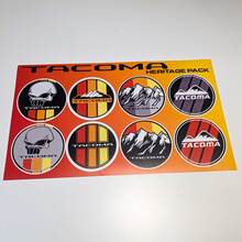 Tacoma Heritage Lot d'autocollants rétro vintage de style ancien avec rayures graphiques de course pour Toyota
 2