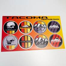 Tacoma Heritage Lot d'autocollants rétro vintage de style ancien avec rayures graphiques de course pour Toyota
 3