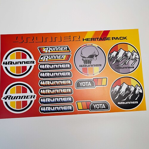 4runner Heritage Lot d'autocollants rétro vintage de style ancien avec rayures graphiques de course pour Toyota

