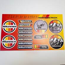 4runner Heritage Lot d'autocollants rétro vintage de style ancien avec rayures graphiques de course pour Toyota
 2