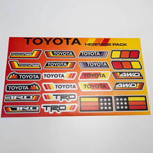 Pack d'autocollants vinyle style TRD Heritage rétro 4x4 Toyota_2
